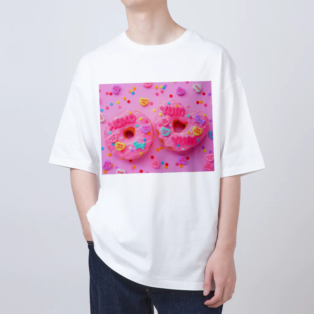 fancy fake sweets Marianne☆のyum yumドーナツ🍩 オーバーサイズTシャツ