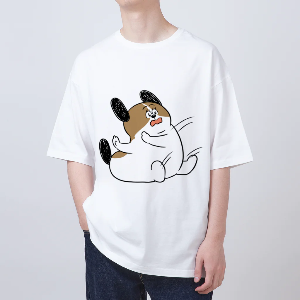 マツバラのもじゃまるしりもち オーバーサイズTシャツ