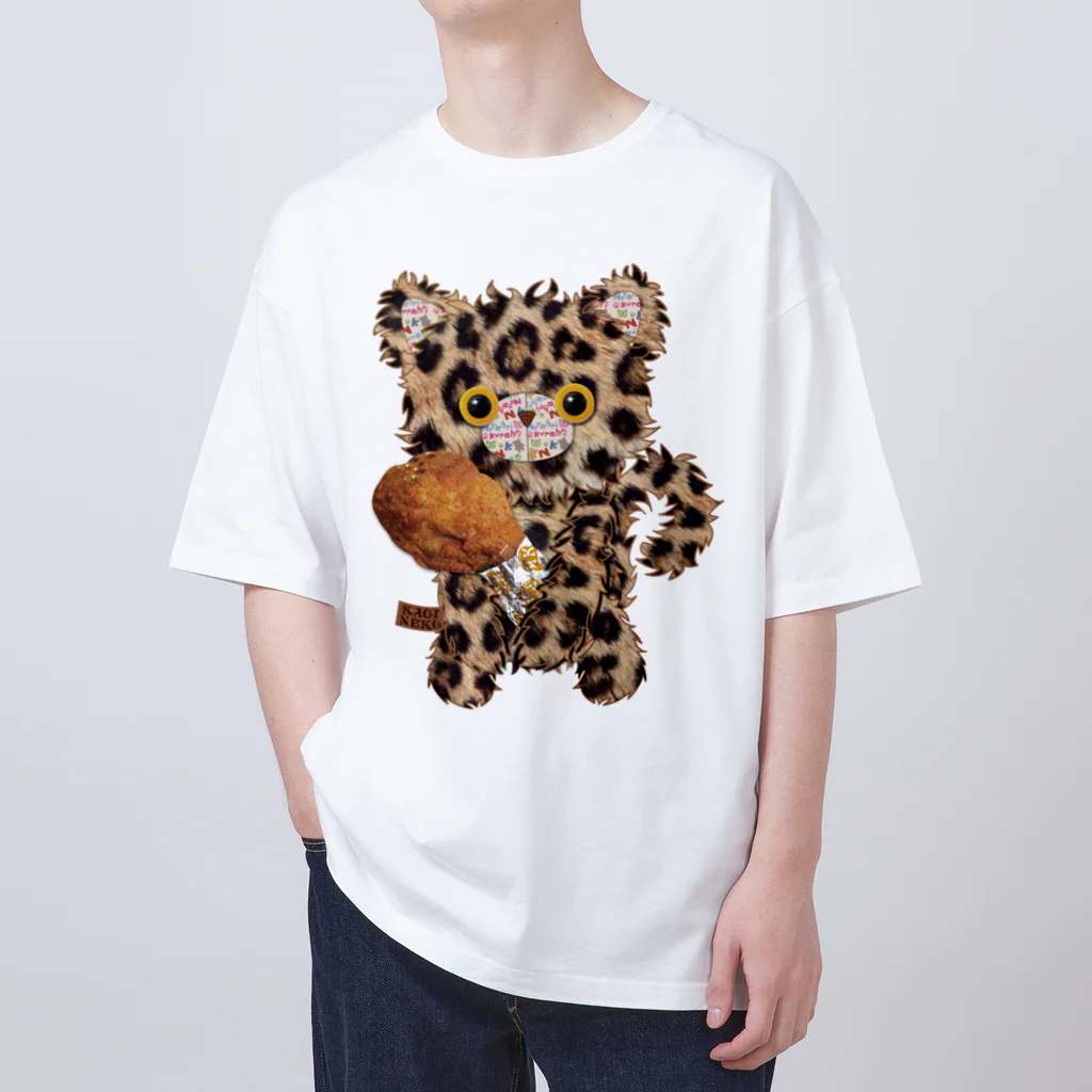 NK gallery☆ノラリクラリのNK_チキン好きな鍵猫(ヒョウ) Oversized T-Shirt