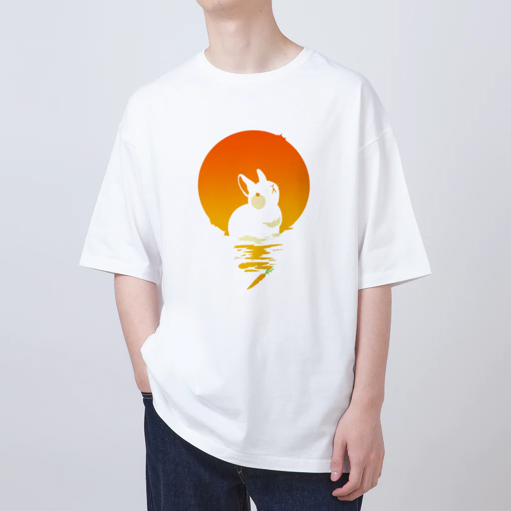 じんらいむのCarrot Rabbit Sunset オーバーサイズTシャツ