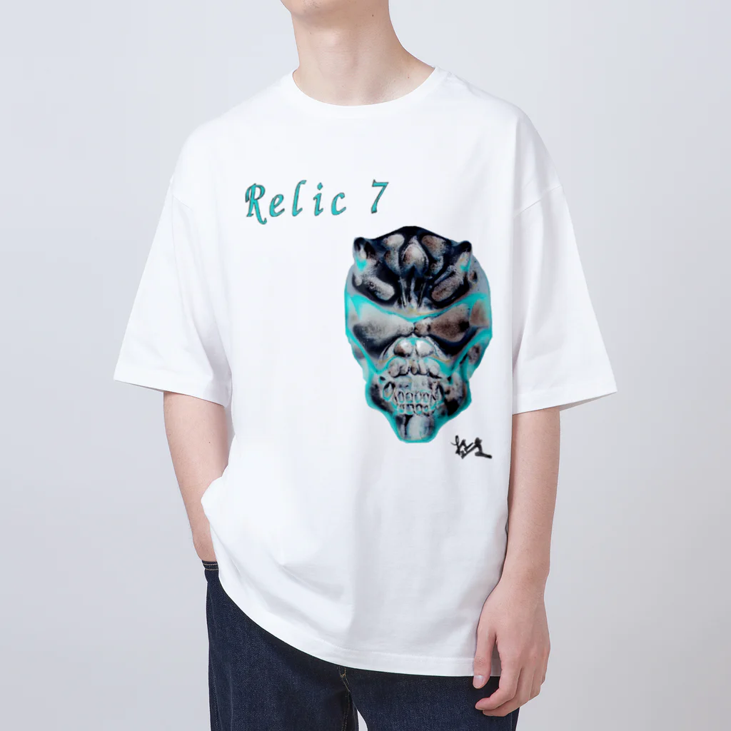 Relic7のRelic 7　二角鬼スカル Oversized T-Shirt