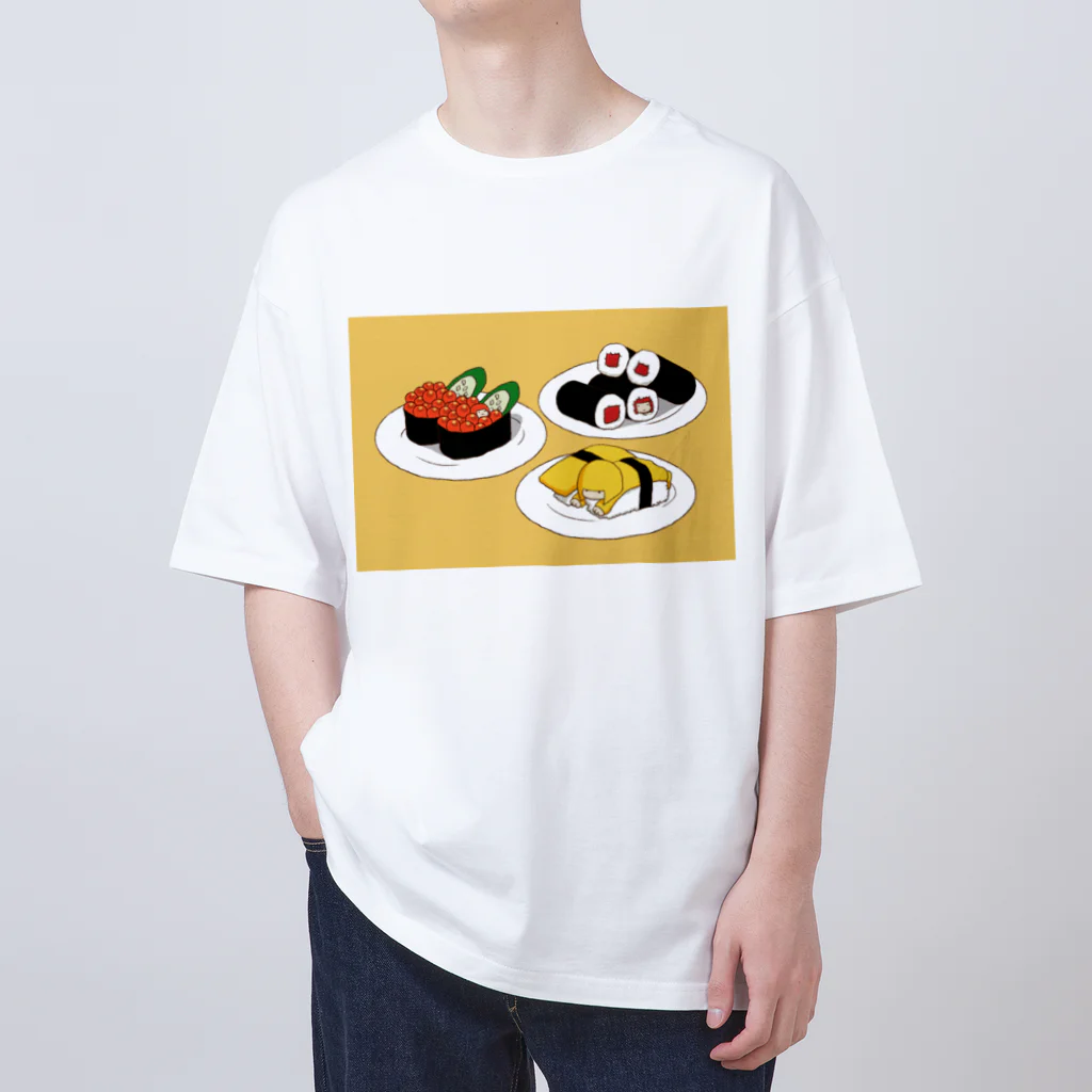 伊六のなんかいる。いくら鉄火玉子T オーバーサイズTシャツ