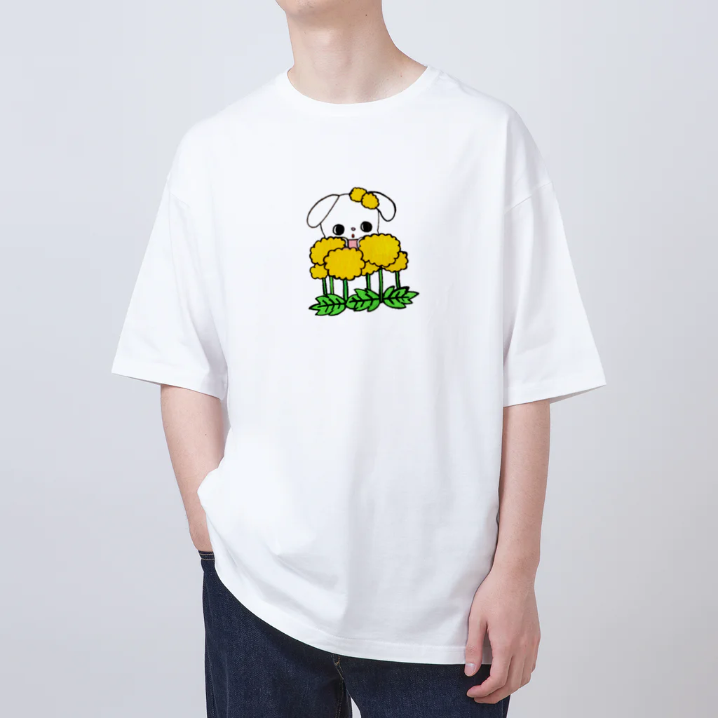 きたがわめぐみのおみせのたんぽぽとうさぎ オーバーサイズTシャツ