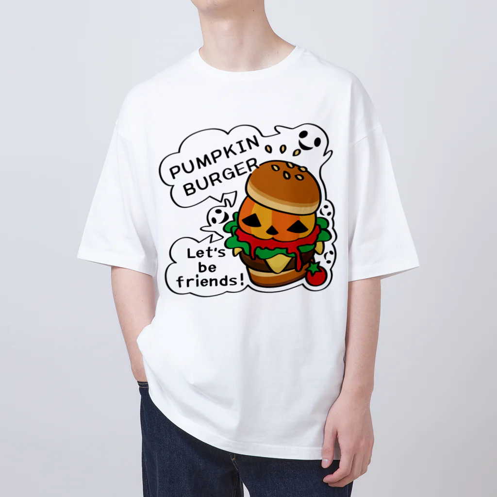 イラスト MONYAAT のGz かぼちゃバーガーA オーバーサイズTシャツ