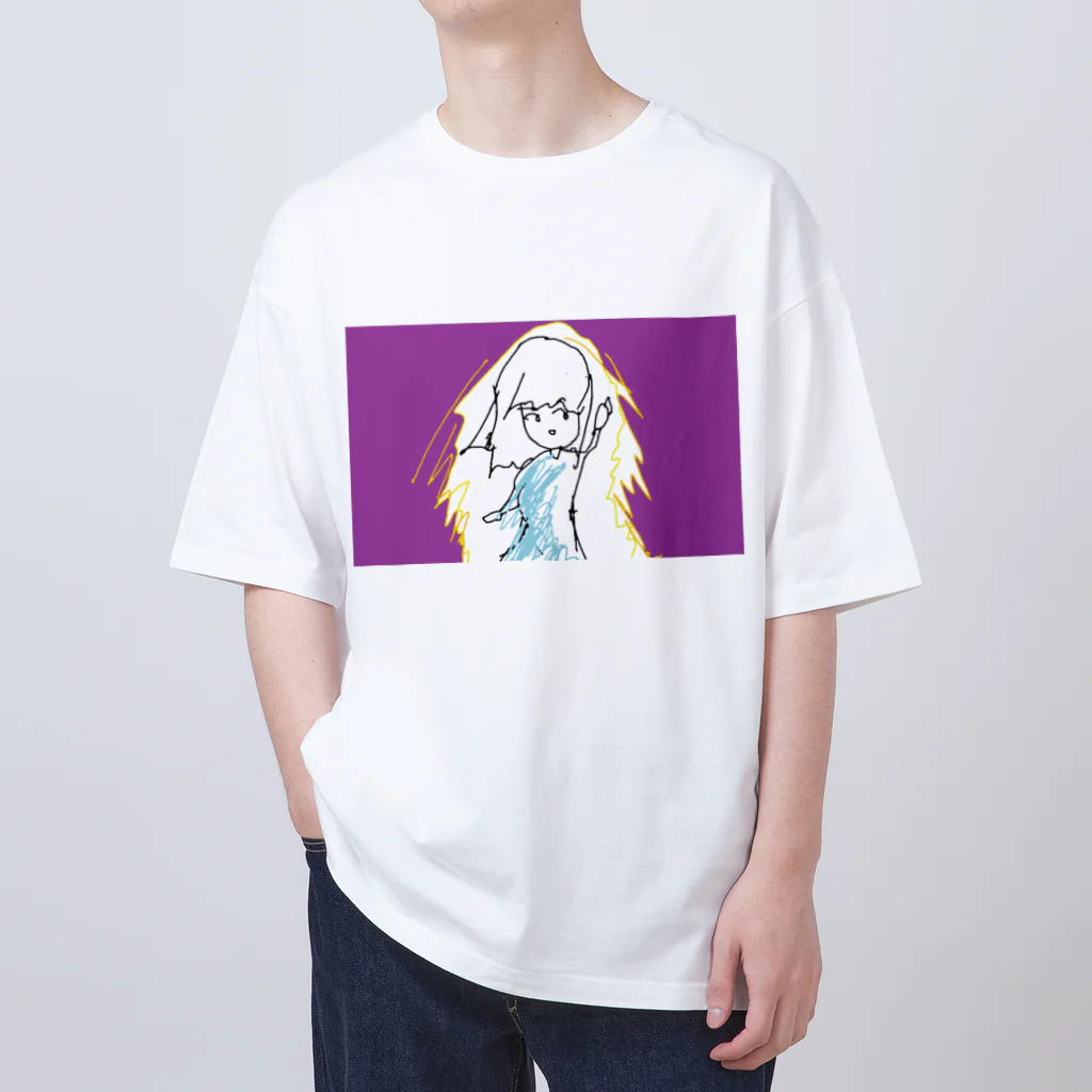 水草の能力発動系ガール オーバーサイズTシャツ