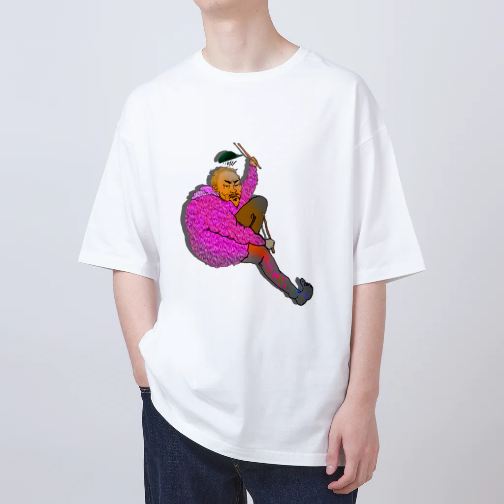 ンコストア(N’ko)の飛ばしてる猿吉くん Oversized T-Shirt