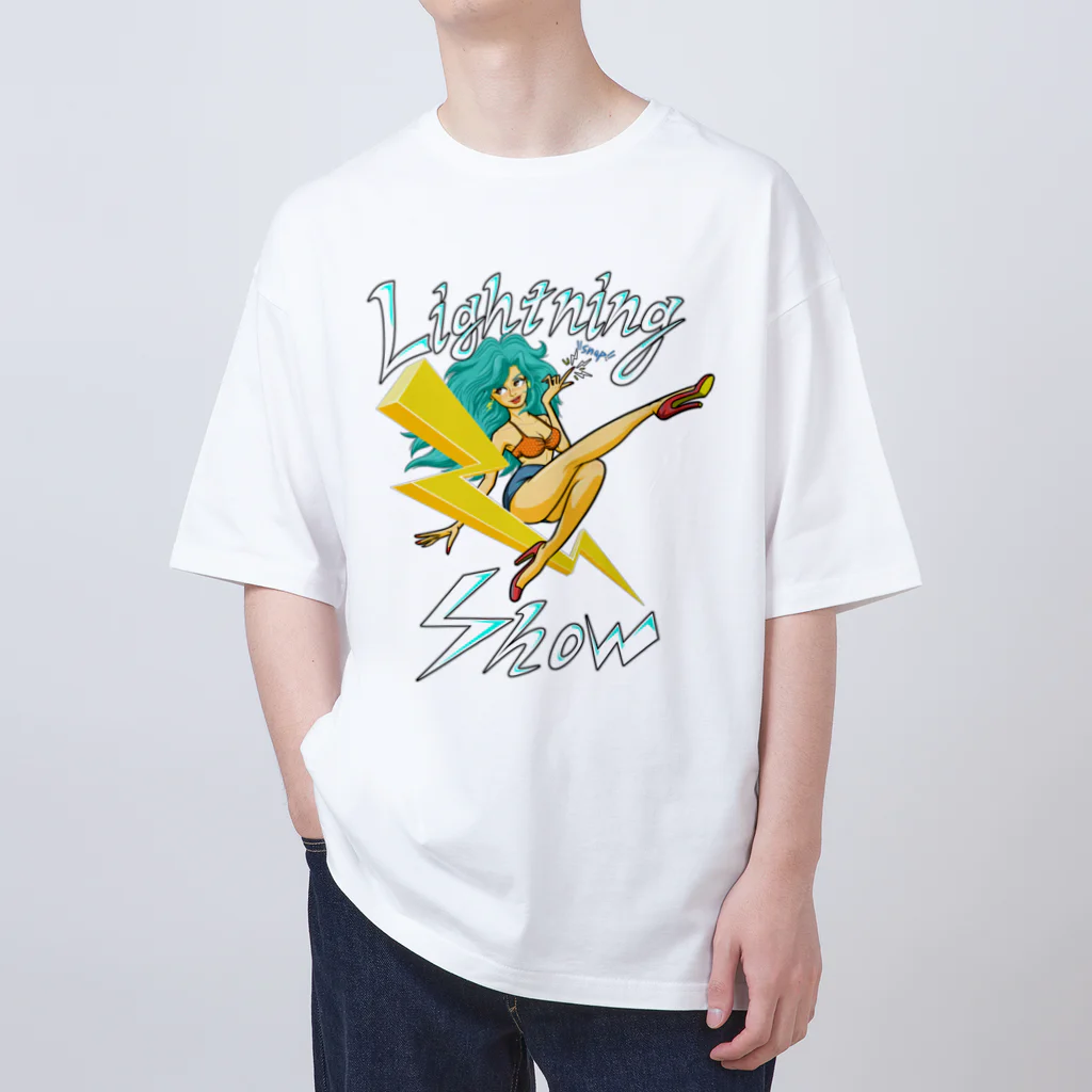 nidan-illustrationの“Lightning Show” オーバーサイズTシャツ