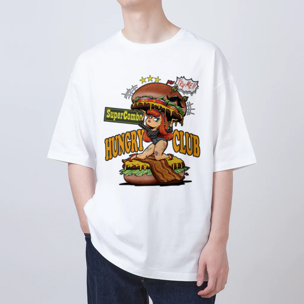 nidan-illustrationの"HUNGRY CLUB" オーバーサイズTシャツ