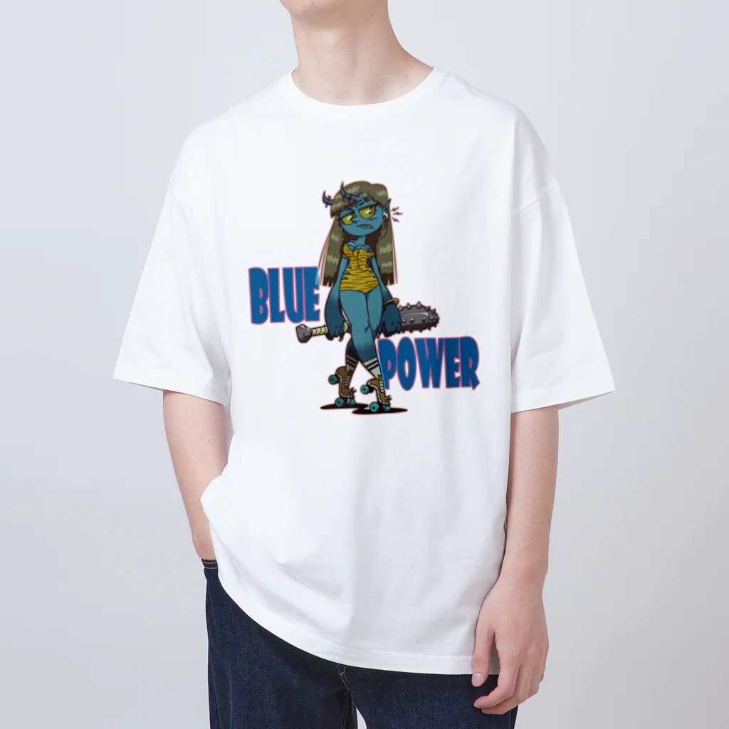 nidan-illustrationの“BLUE POWER” オーバーサイズTシャツ