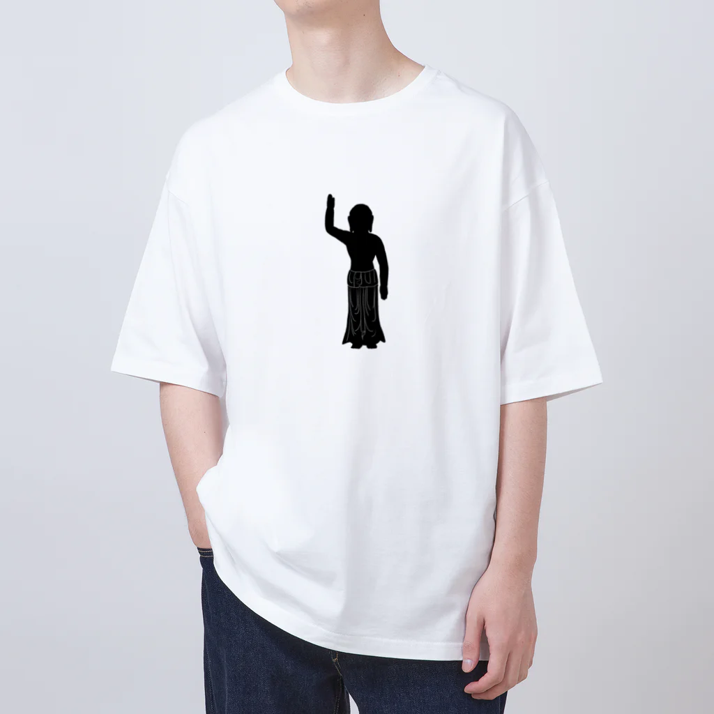 山の門のおはなまつり（黒） Oversized T-Shirt