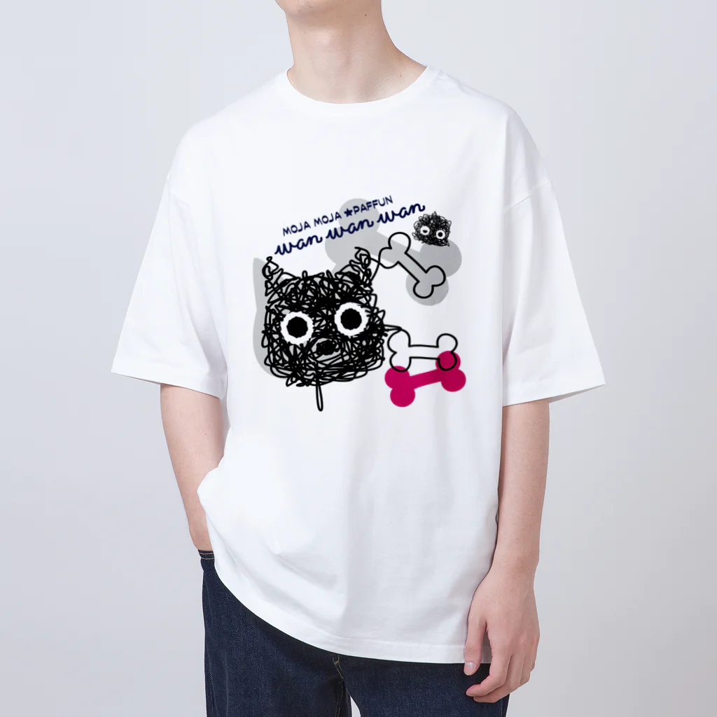 イラスト MONYAAT のCT107 もじゃもじゃ★ぱっふん*wanwanwanA Oversized T-Shirt