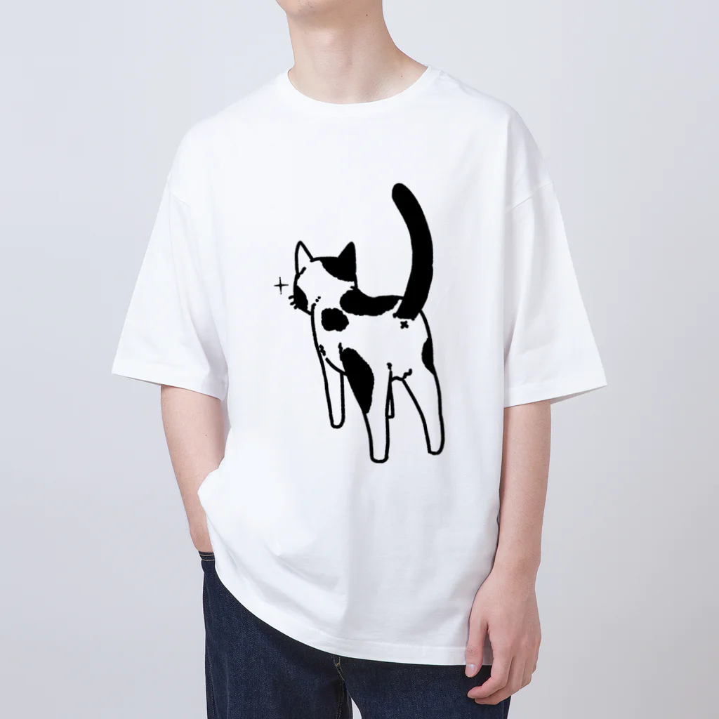 Riotoのねこけつ（ぶち猫） オーバーサイズTシャツ