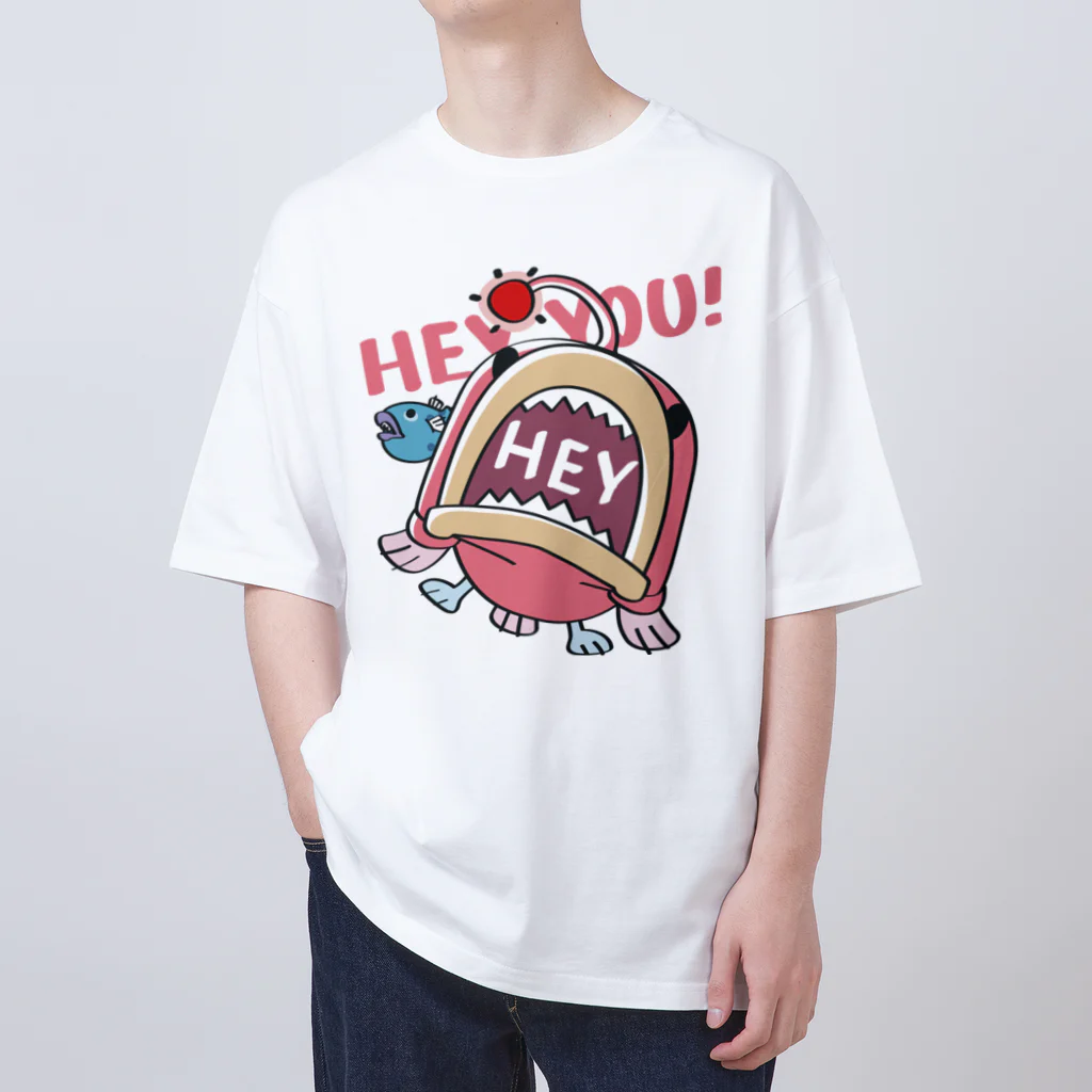 イラスト MONYAAT のHEY YOU!*釣れたかもA* オーバーサイズTシャツ