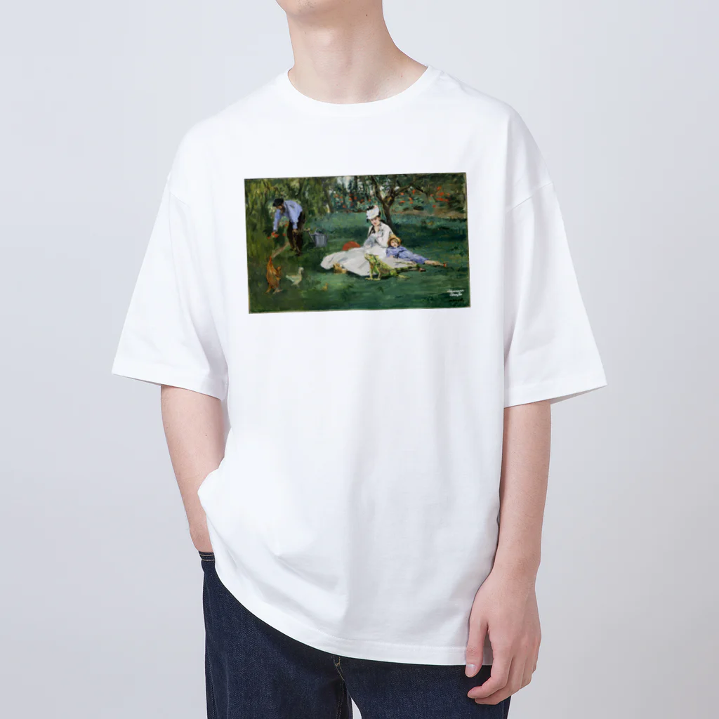 HermannStrasseのモネとグリーンイグアナ Oversized T-Shirt