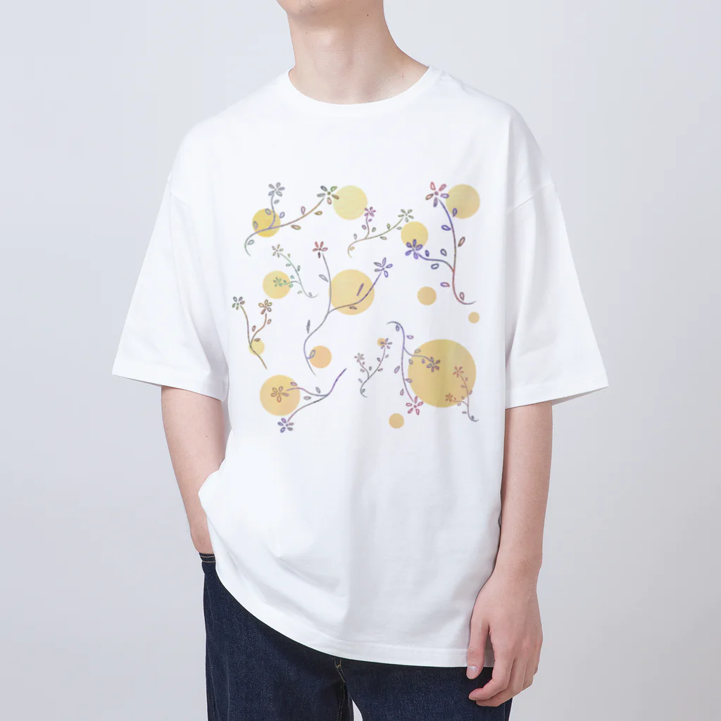 Lily bird（リリーバード）のパステルカラー草花 オーバーサイズTシャツ