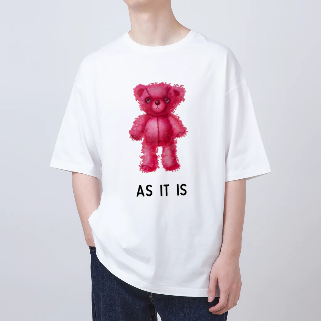 cocoartの雑貨屋さんの【As it is】（桃くま） オーバーサイズTシャツ