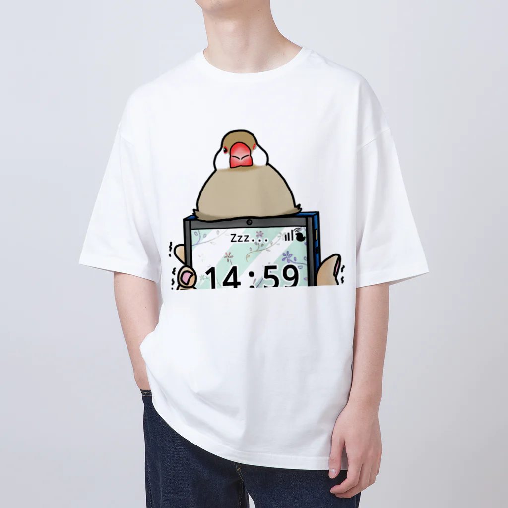 Lily bird（リリーバード）の「小鳥が眠りたがってるんだ」（シナモン文鳥） オーバーサイズTシャツ