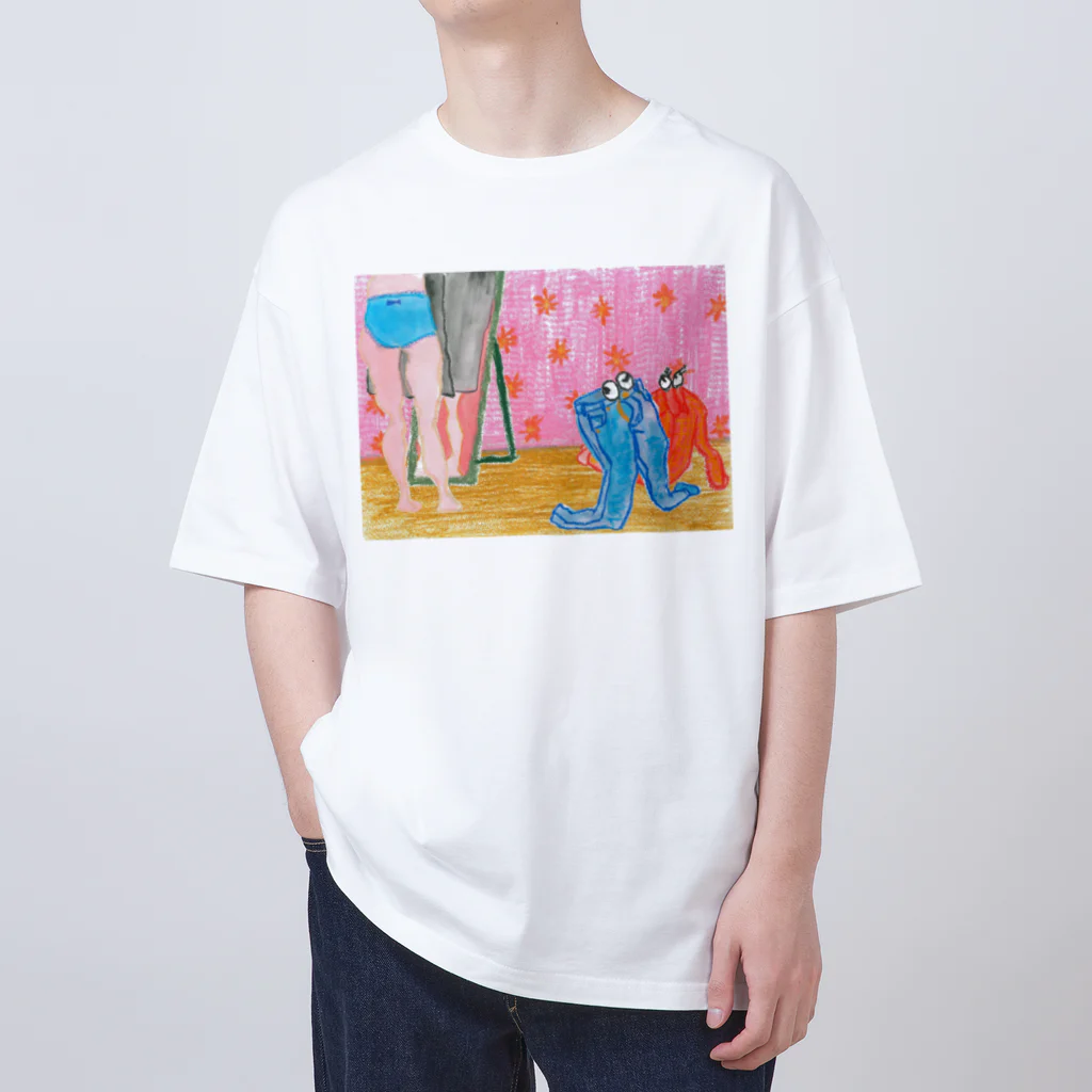 Yuhki | おばけのゆうき 公式オンラインショップ　【ちぎり絵・貼り絵のTシャツ・パーカー・スマホケース・バッグ・日用品・雑貨・文具・ドッグTシャツなど販売中】のクローゼットから逃げ出した服たち オーバーサイズTシャツ