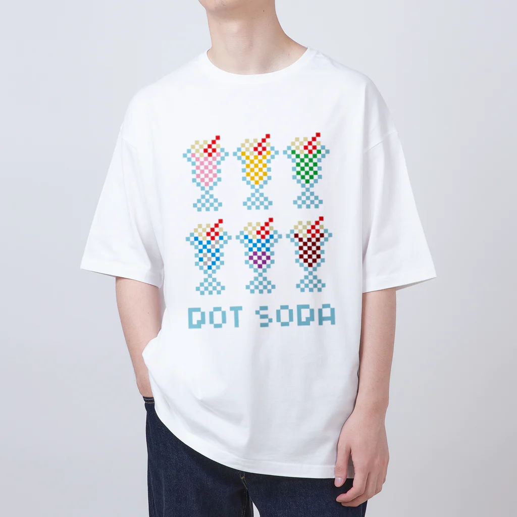 .（ドット）喫茶のドット絵ソーダ（DOT SODA） オーバーサイズTシャツ