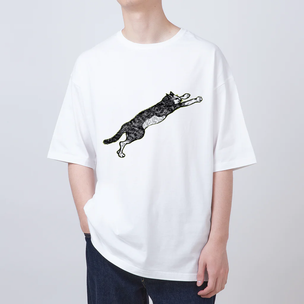 ンコストア(N’ko)の猫飛ぶ Oversized T-Shirt