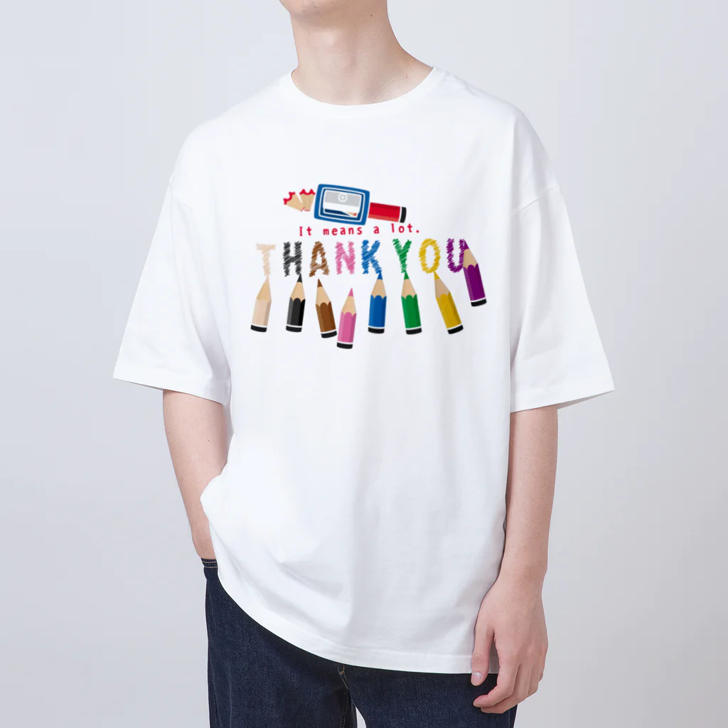 イラスト MONYAAT のCT155　ちびた色鉛筆*B Oversized T-Shirt