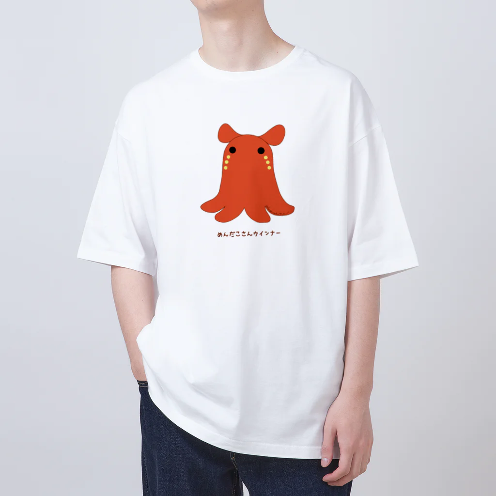 Draw freelyのめんだこさんウインナー オーバーサイズTシャツ