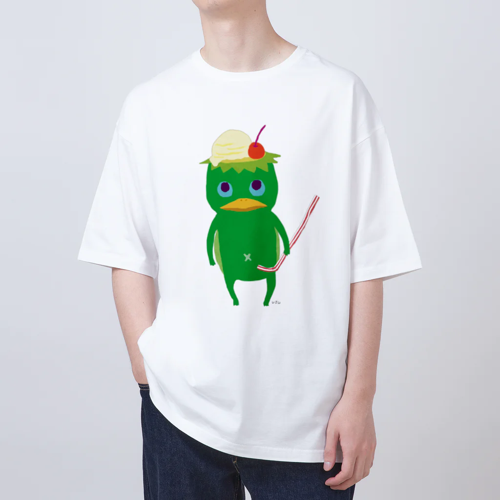 おばけ商店のおばけTシャツ＜クリームソーダになりたい河童・大＞ Oversized T-Shirt