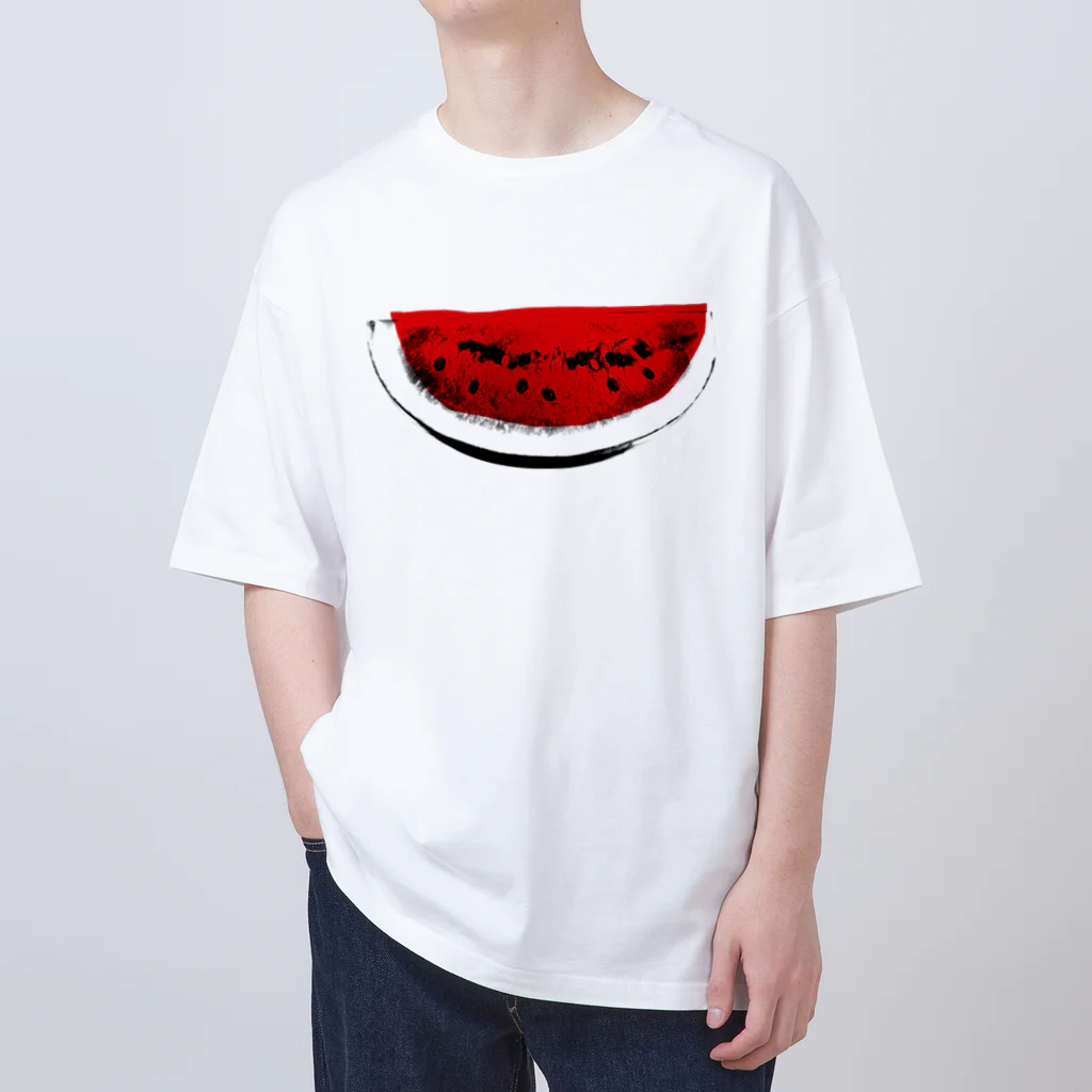 ヨープキャンが気になったのすいか -watermelon- 切 Oversized T-Shirt