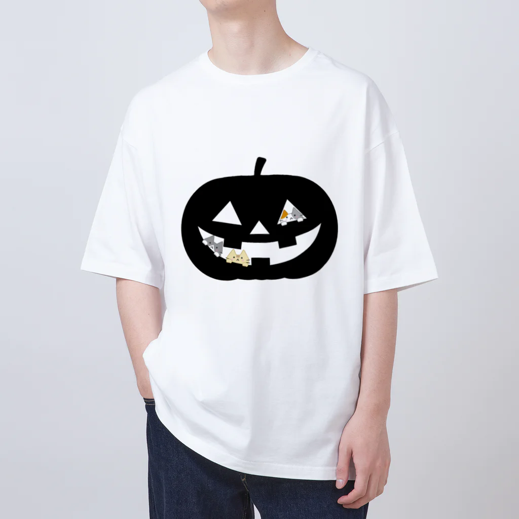 めいぷるのかぼちゃにゃ(シルエット) Oversized T-Shirt