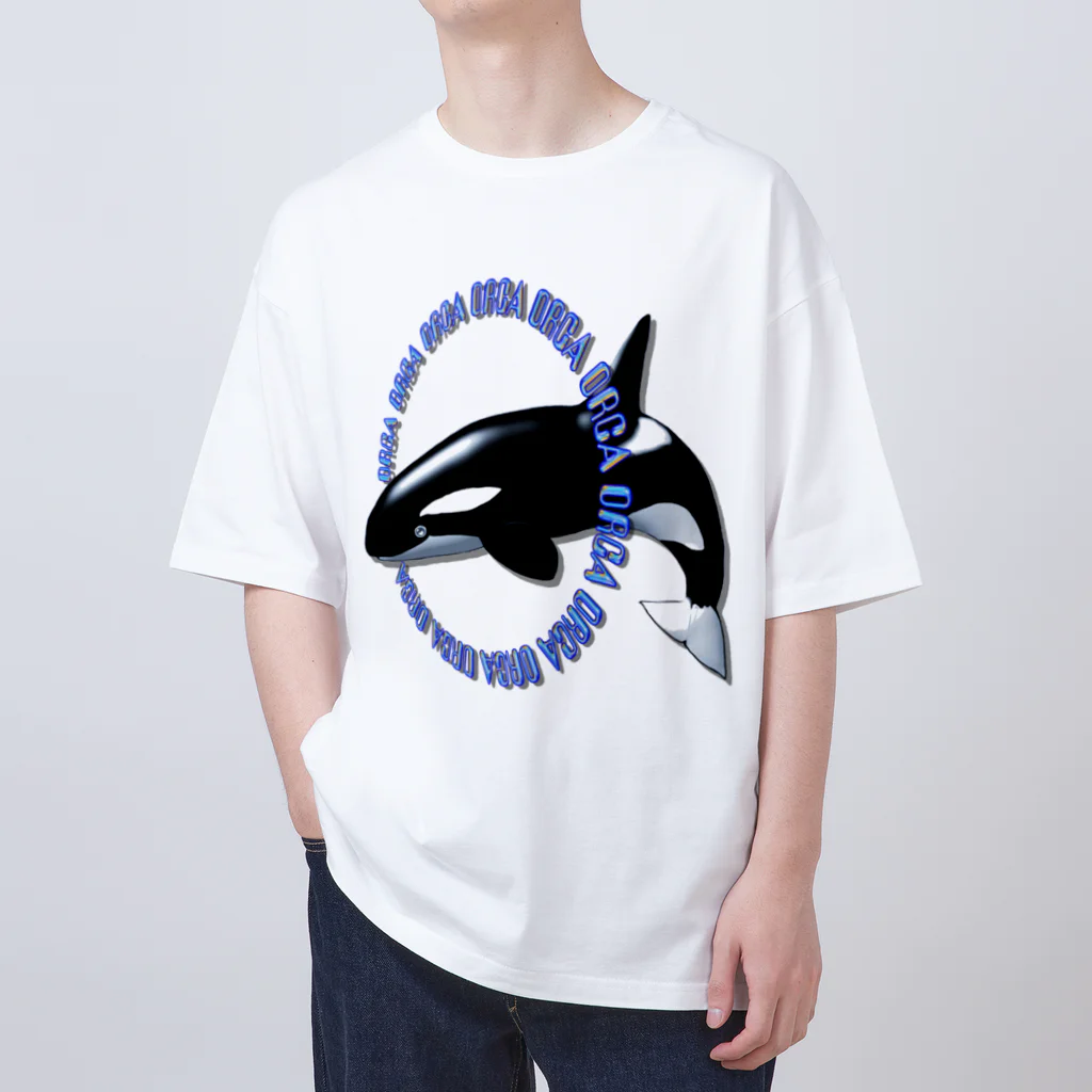 LalaHangeulのORCA シャチ オーバーサイズTシャツ