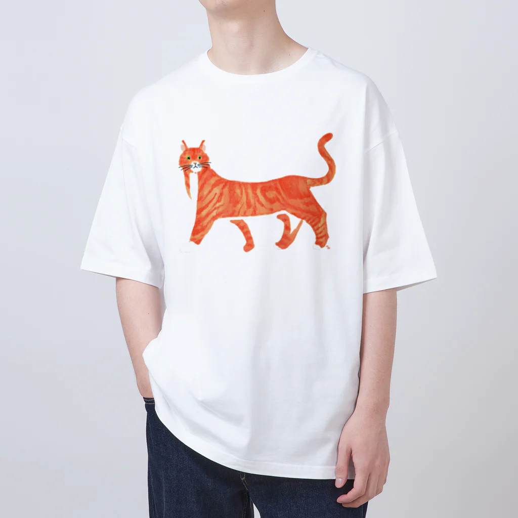 segasworksのオレンジ色のねこ オーバーサイズTシャツ