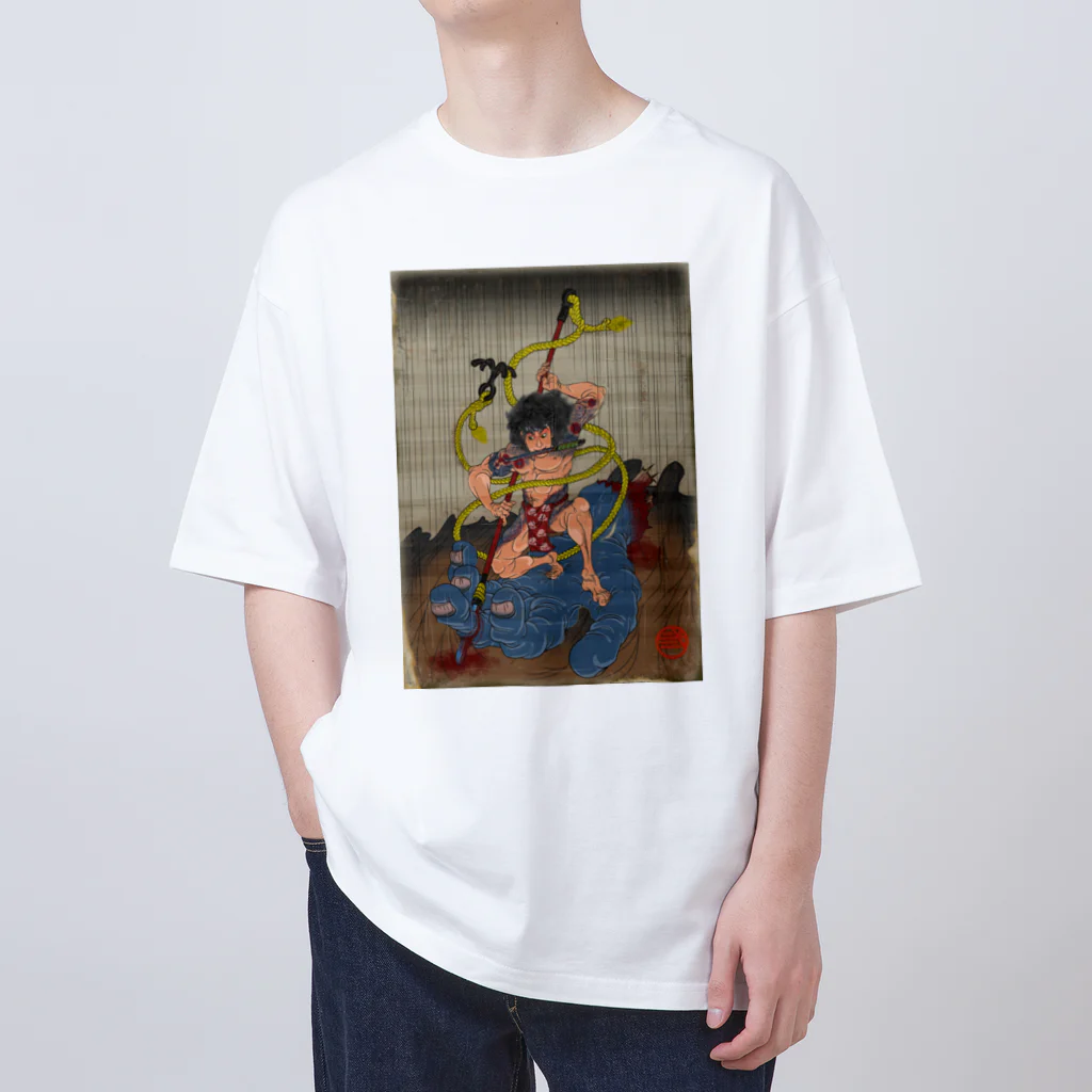 nidan-illustrationの"武者絵" 3-#1 Oversized T-Shirt