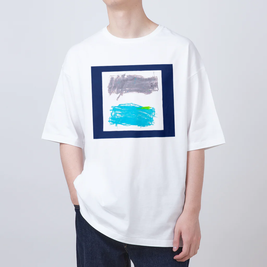 こどもびじゅつかんの４歳のお絵かき オーバーサイズTシャツ