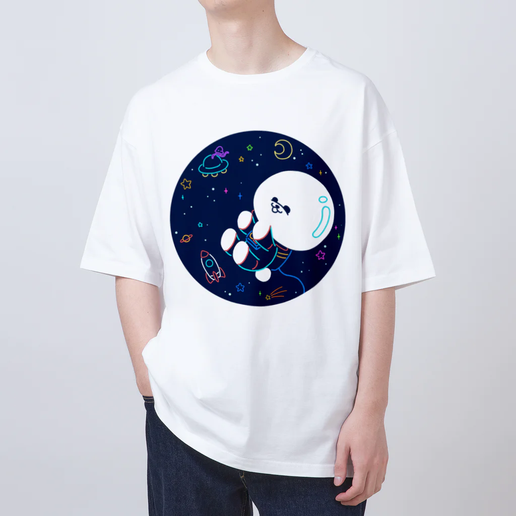 甘漏り屋の宇宙遊泳ビション オーバーサイズTシャツ