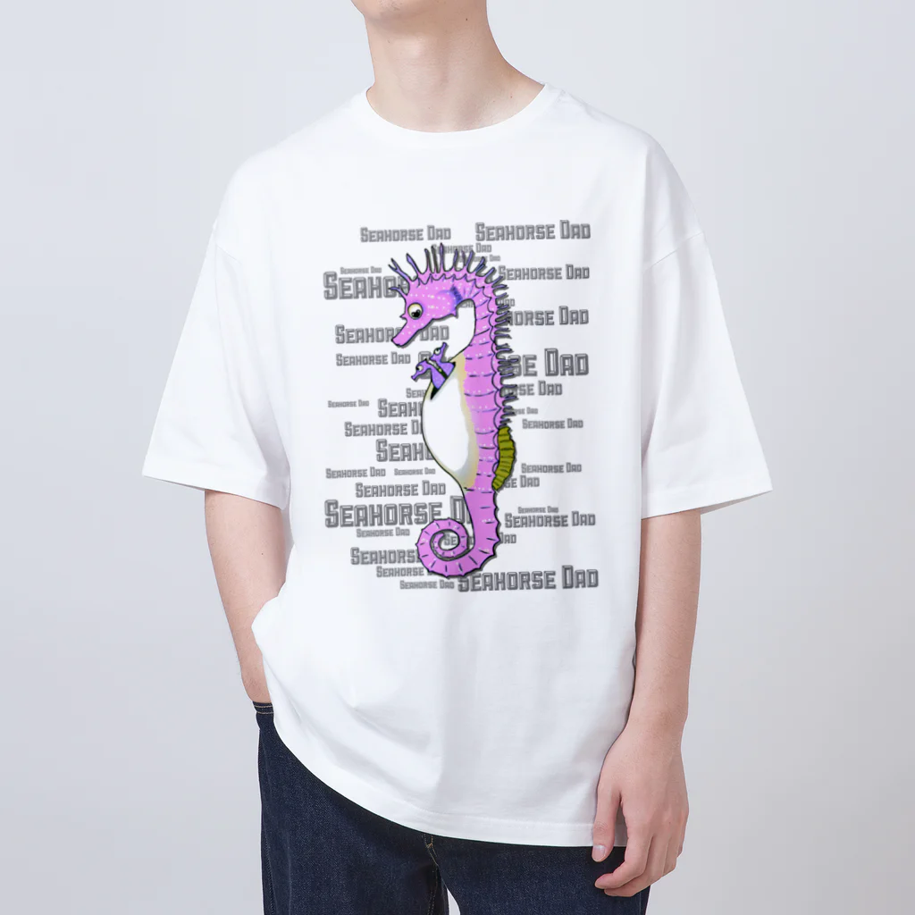 LalaHangeulのSeahorse Dad ピンク オーバーサイズTシャツ