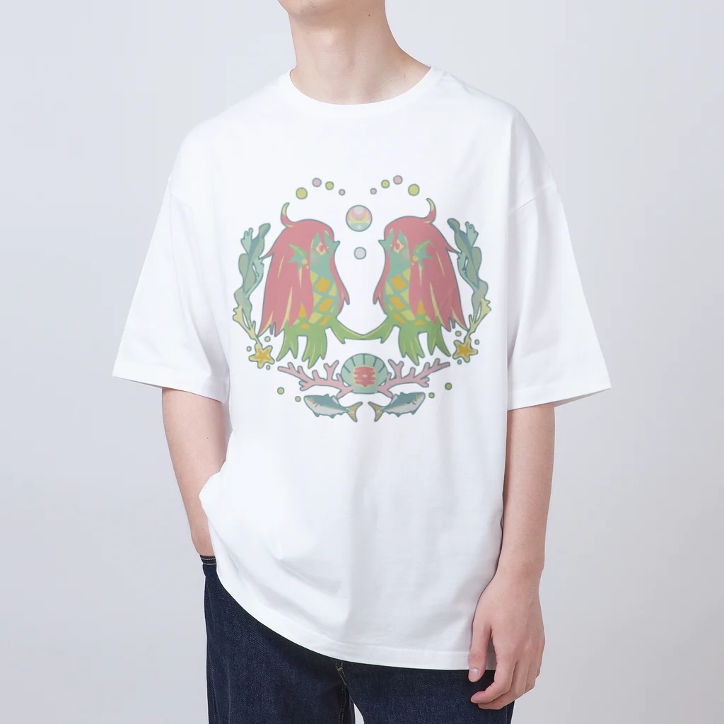 ユタリビャク☀神話イラストレーターのアマビエの紋章 Oversized T-Shirt