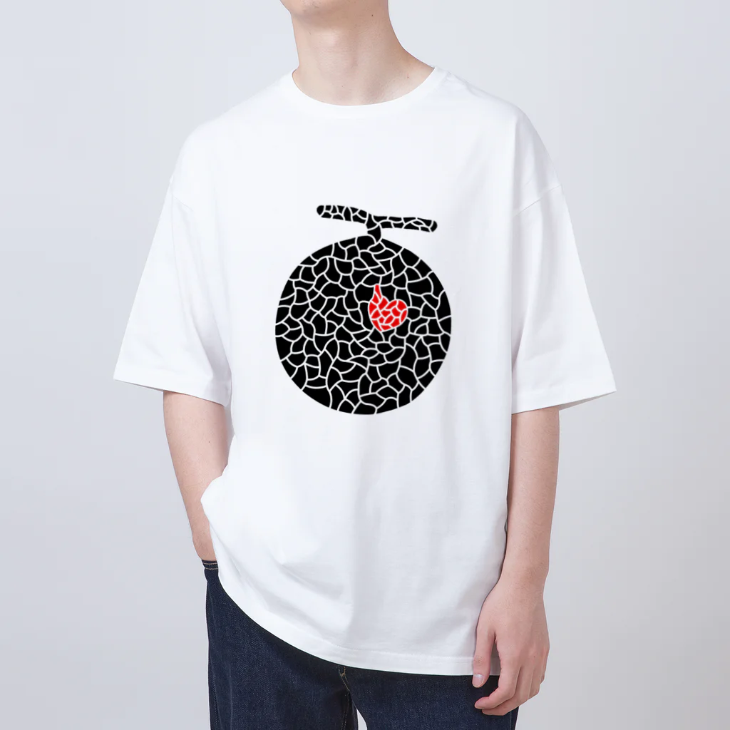 生物＝ケモノのヲ店の『tiles』Melon Oversized T-Shirt