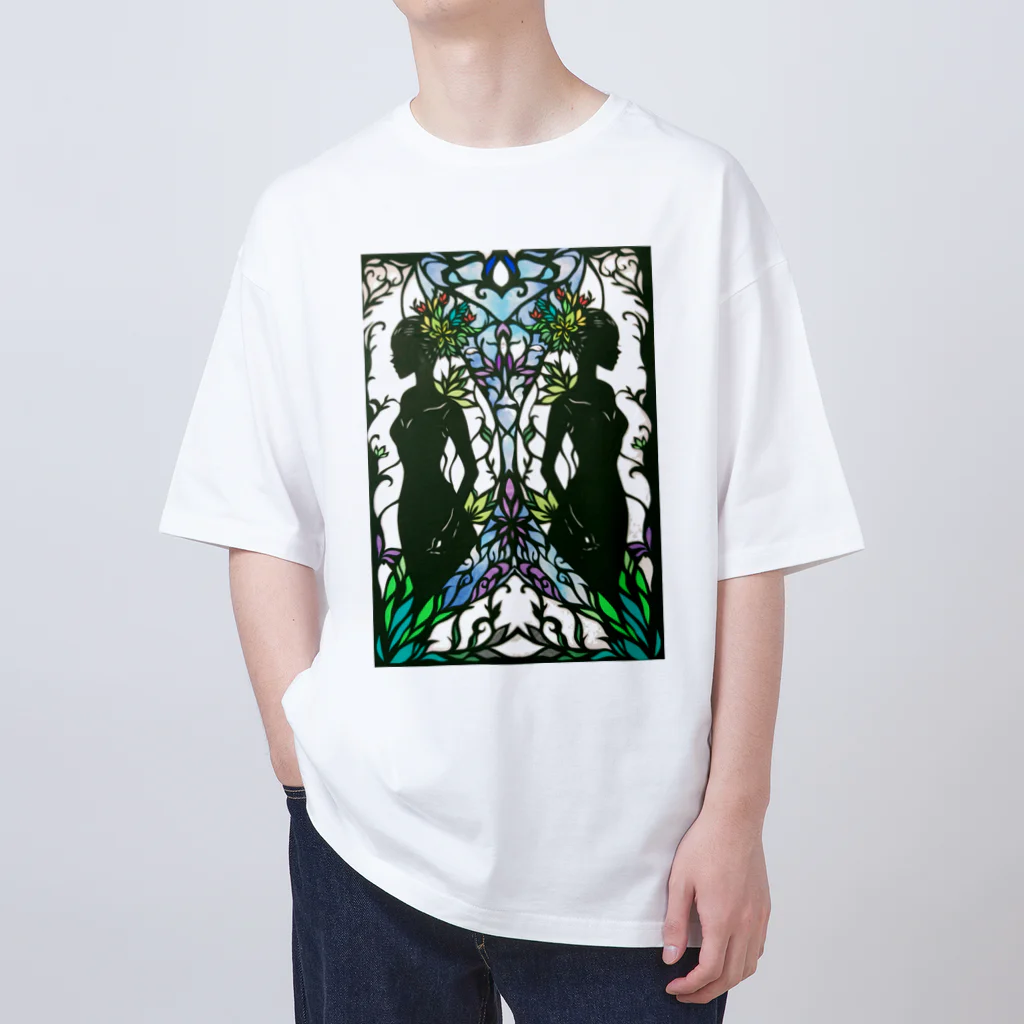 切り絵作家　MiHoの『自立』 オーバーサイズTシャツ