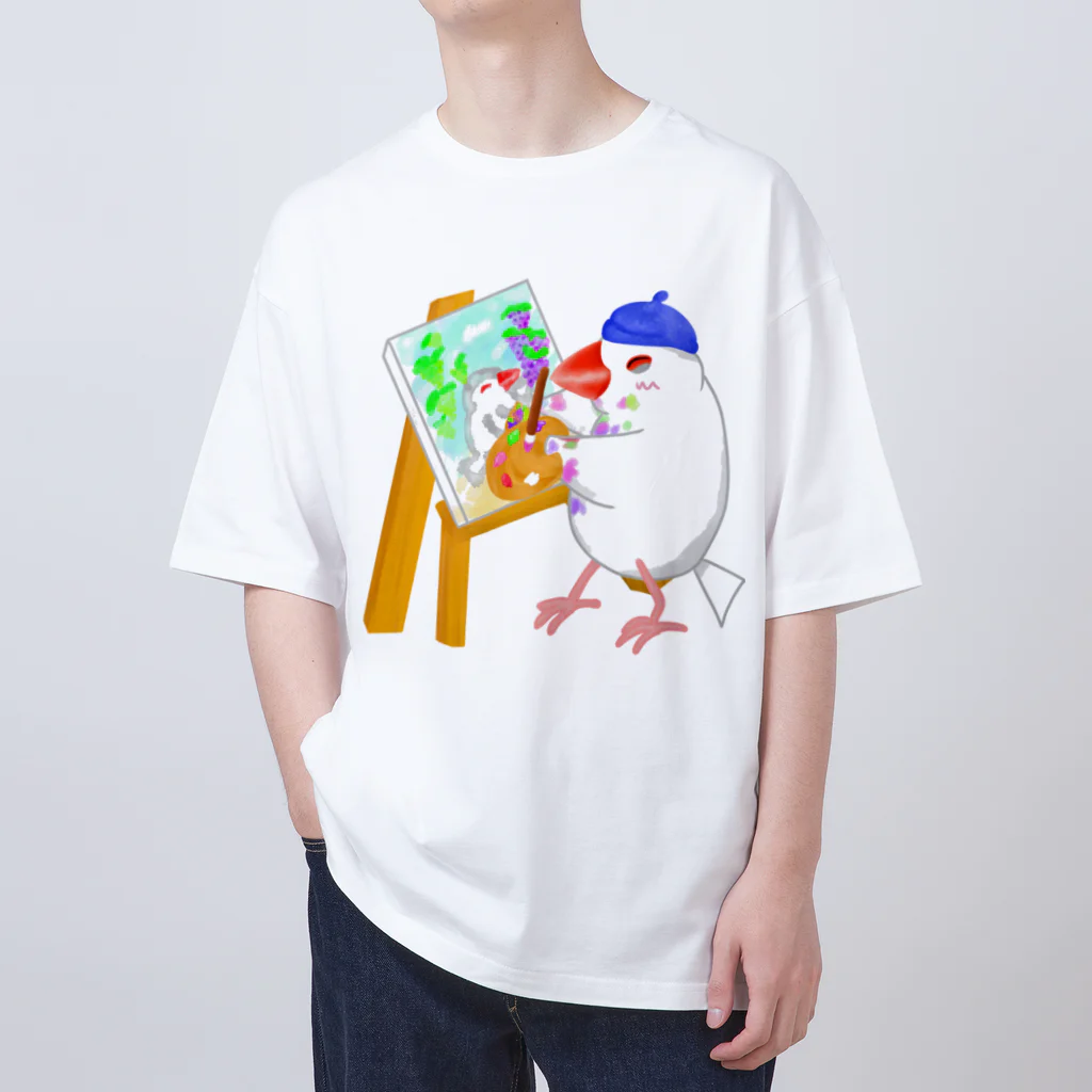 Lily bird（リリーバード）の芸術の秋文鳥 オーバーサイズTシャツ