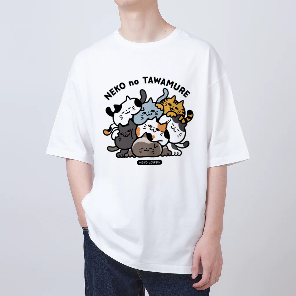 mincruのねこのたわむれ オーバーサイズTシャツ