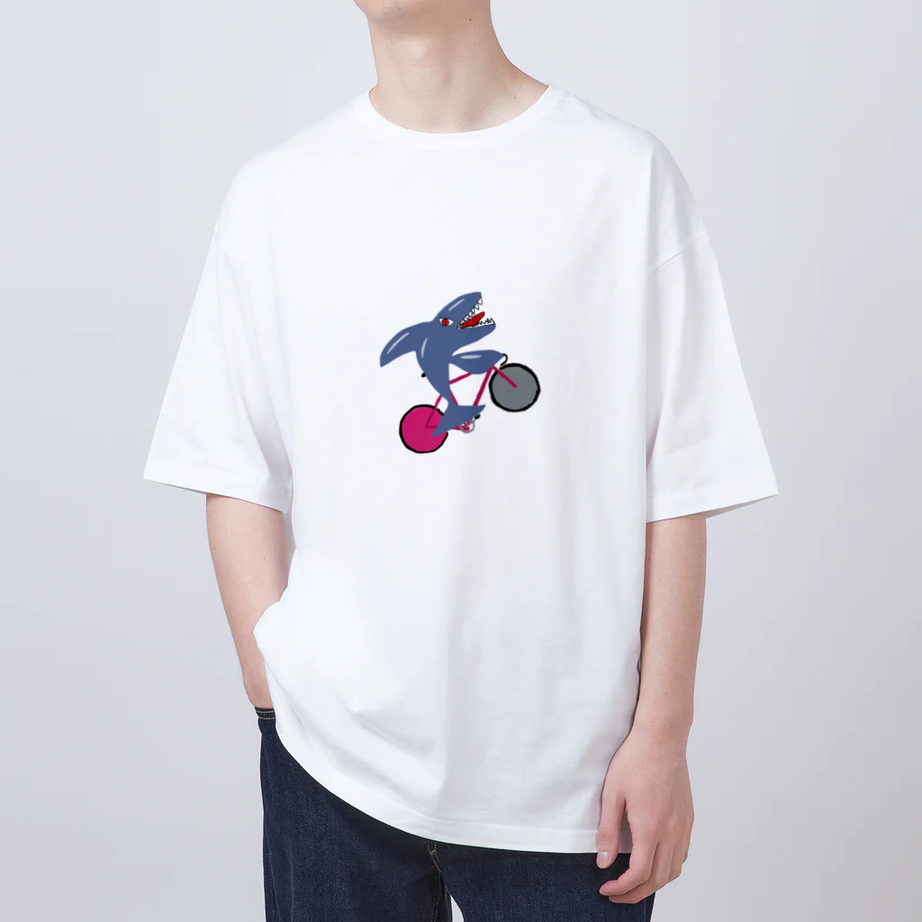 自転車好きの絵描さんの自転車好きのシャチ Oversized T-Shirt