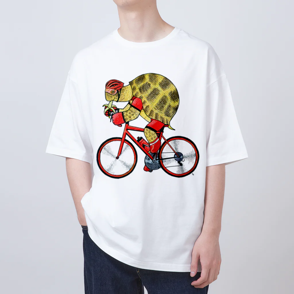 segasworksのカメの自転車乗り Oversized T-Shirt