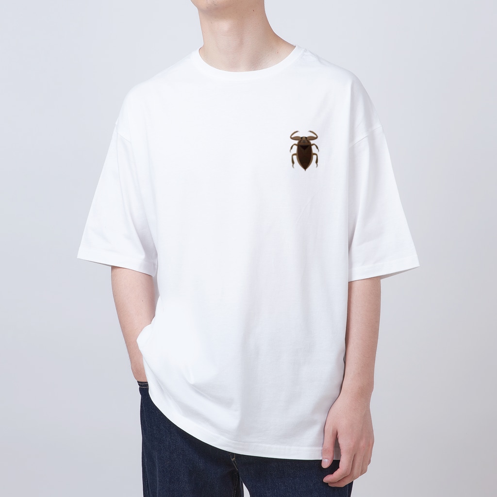 【予告】6月3日(土) #SUZURIのTシャツセールスタート！！！★kg_shopの[☆両面] ゲンゴロウどっち【視力検査表パロディ】 Oversized T-Shirt