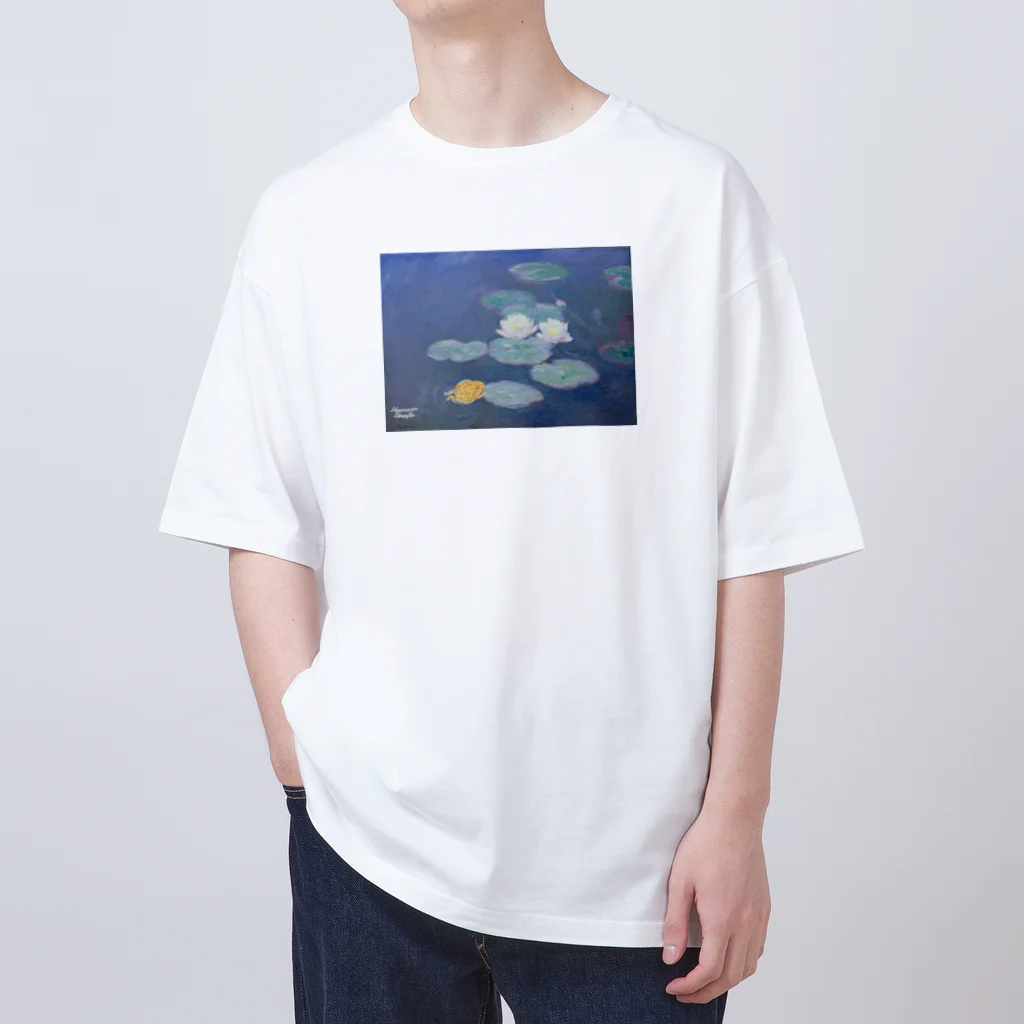 HermannStrasseのモネとツノガエル オーバーサイズTシャツ