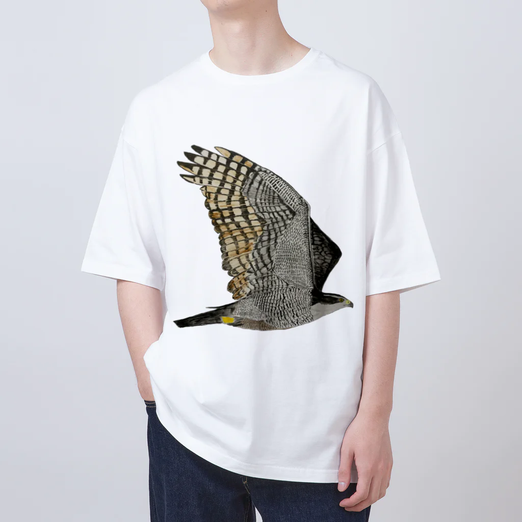 Coshi-Mild-Wildのオオタカ　飛ぶぞ🦅🪶 オーバーサイズTシャツ