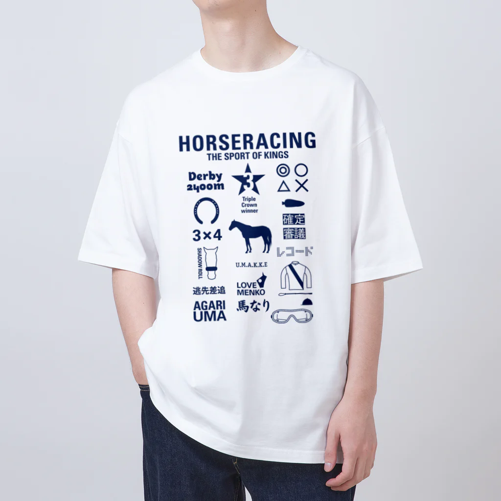 KAWAGOE GRAPHICSのHORSERACING GRAPHICS 紺 オーバーサイズTシャツ