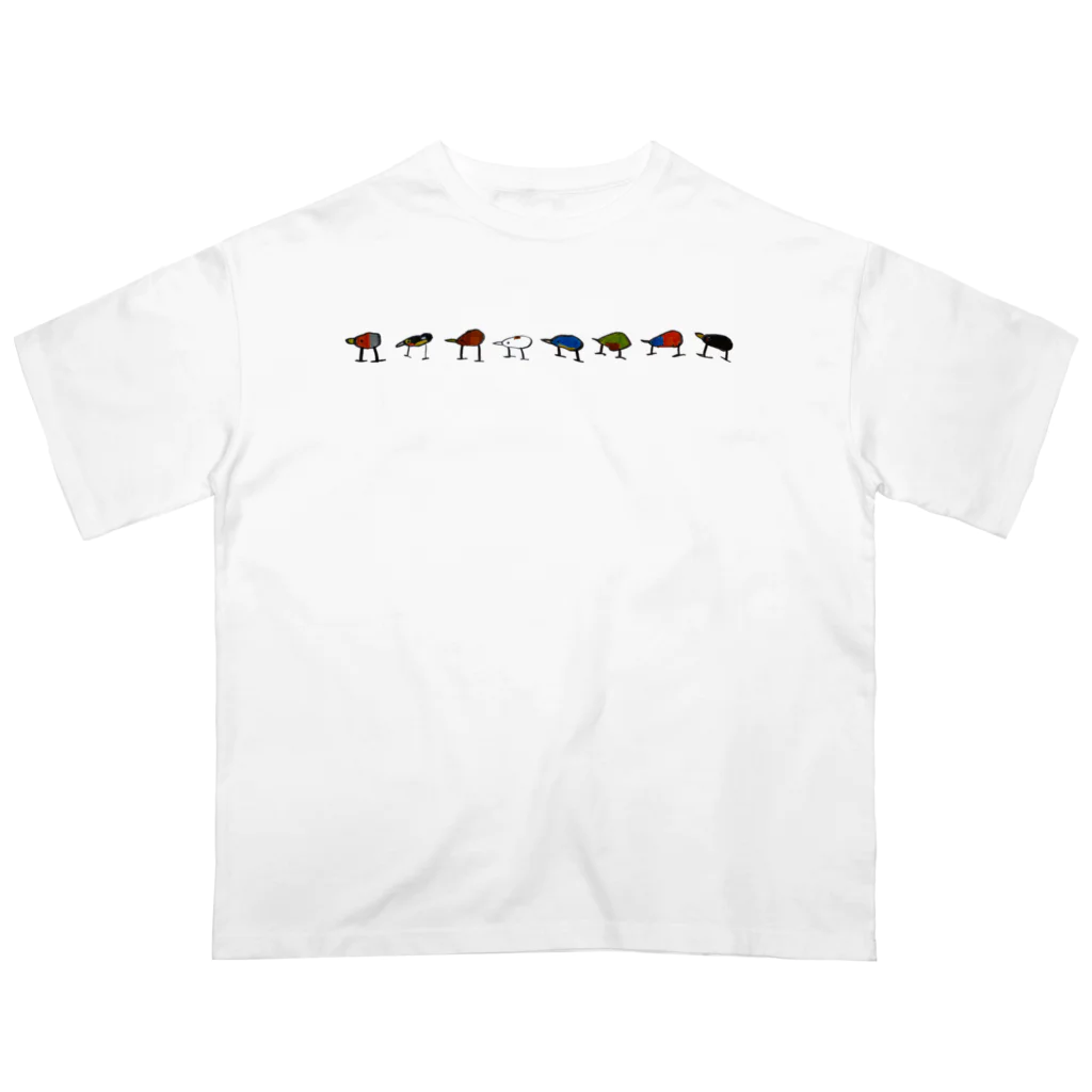 YUKIYAMAの野鳥整列8種ver Oversized T-Shirt