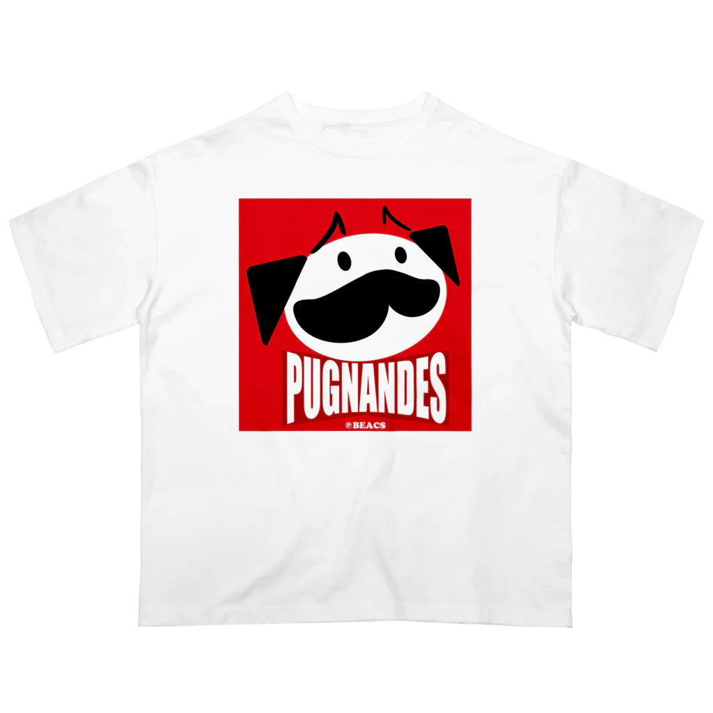 BEACSのPUGNANDES2022_Red オーバーサイズTシャツ