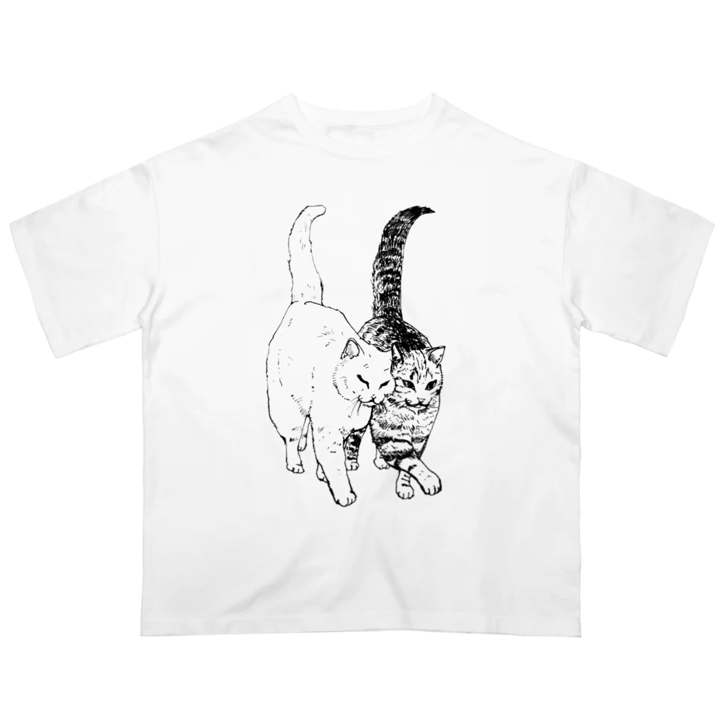 猫竹（nekotake)の仲良し2匹の散歩.nekotake Oversized T-Shirt