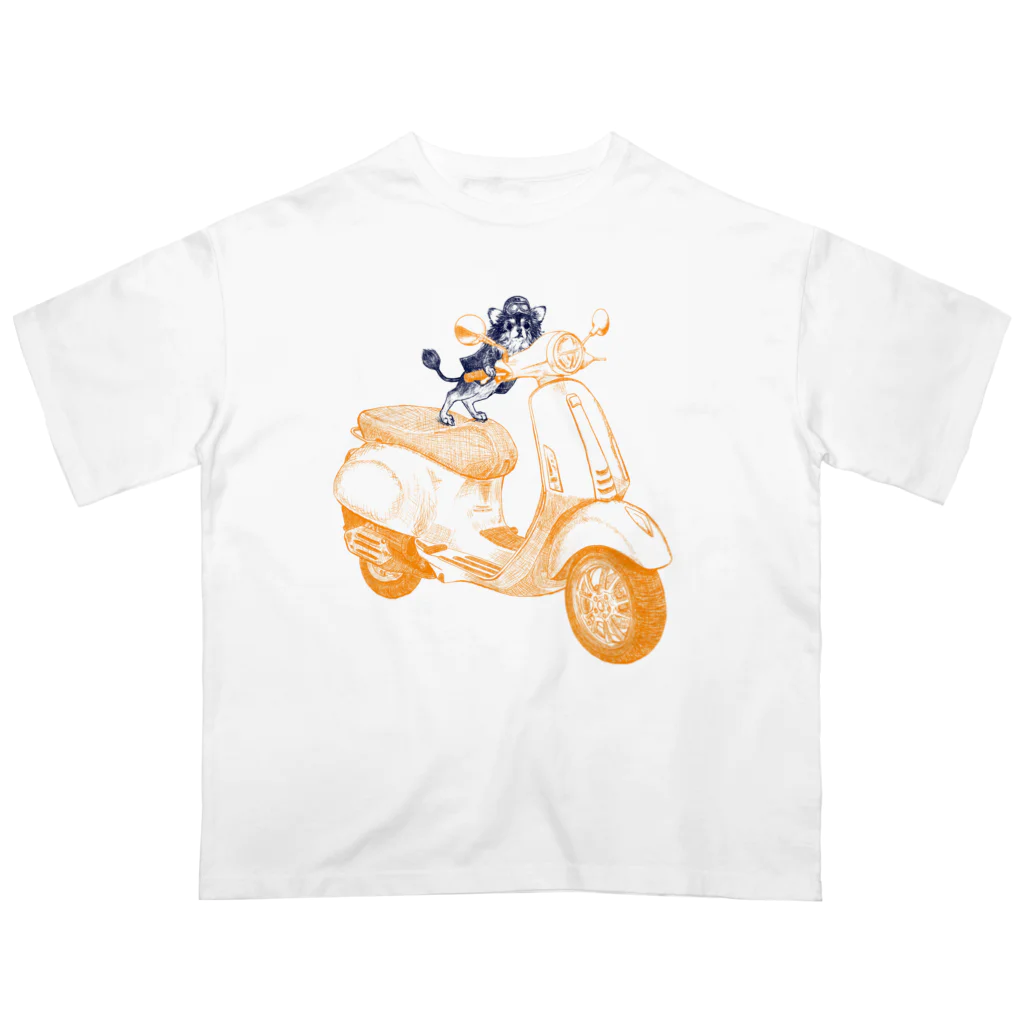 N谷スタジオのチワワのすっちゃんバイクに乗る Oversized T-Shirt